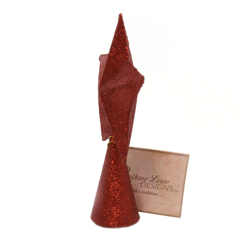 Christmas Red Glitter Star Tree Topper - - SBKGifts.com