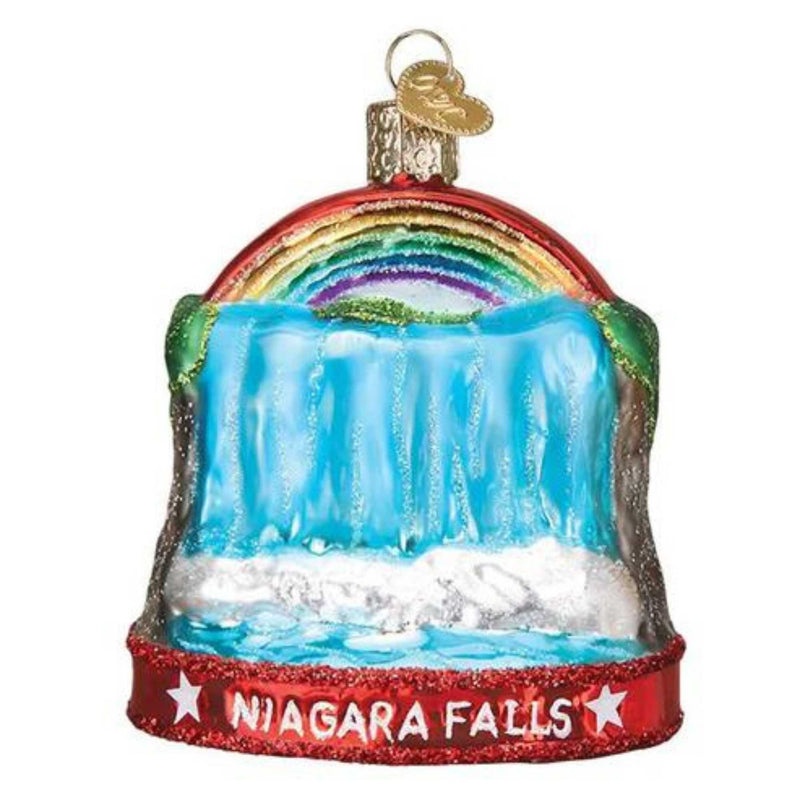 Old World Christmas Niagara Falls - One Ornament 3.75 Inch, Glass - Beauty Hydroelectric Power 36268. (43336)