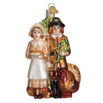 Old World Christmas Pilgrim Thanksgiving - 1 Ornament 4.75 Inch, Glass - Ornament Autumn Feast Turkey 24156. (43339)