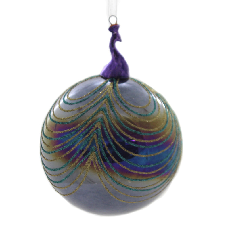 Holiday Ornaments Peacock Ball - - SBKGifts.com