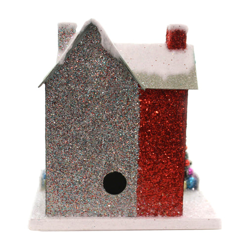 Cody Foster Merry & Bright Glitter Cottage - - SBKGifts.com