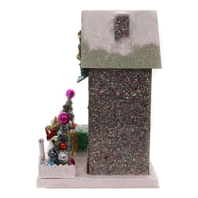 Cody Foster Merry & Bright Glitter Cottage - - SBKGifts.com