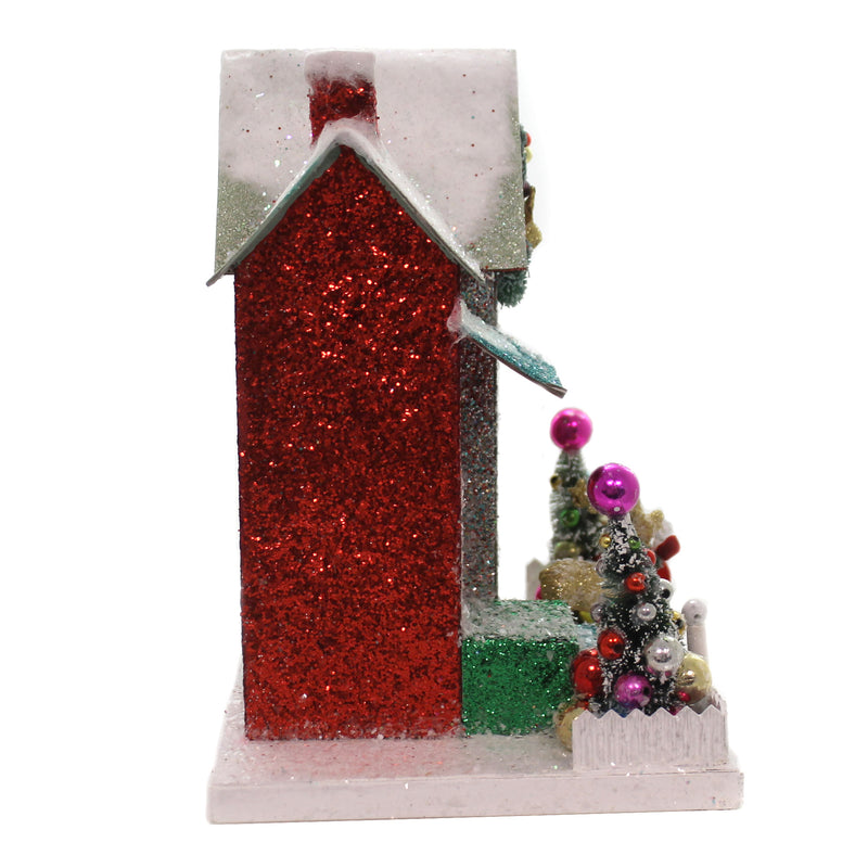 Cody Foster Merry & Bright Glitter Cottage Putz House Reindeer Christmas Hou275 (43502)