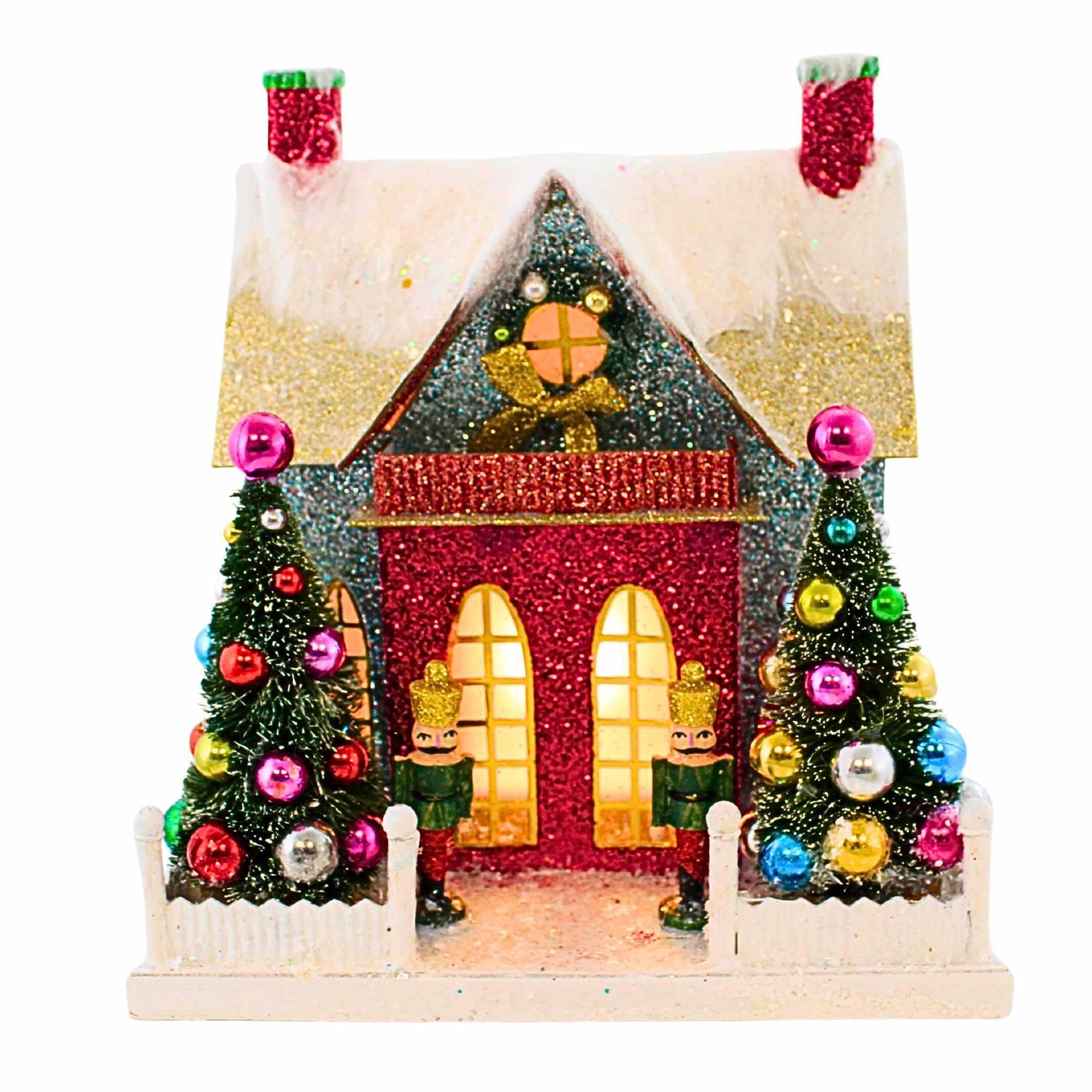 Cody Foster 10.50In Merry & Bright Glitter Chalet, Paperboard