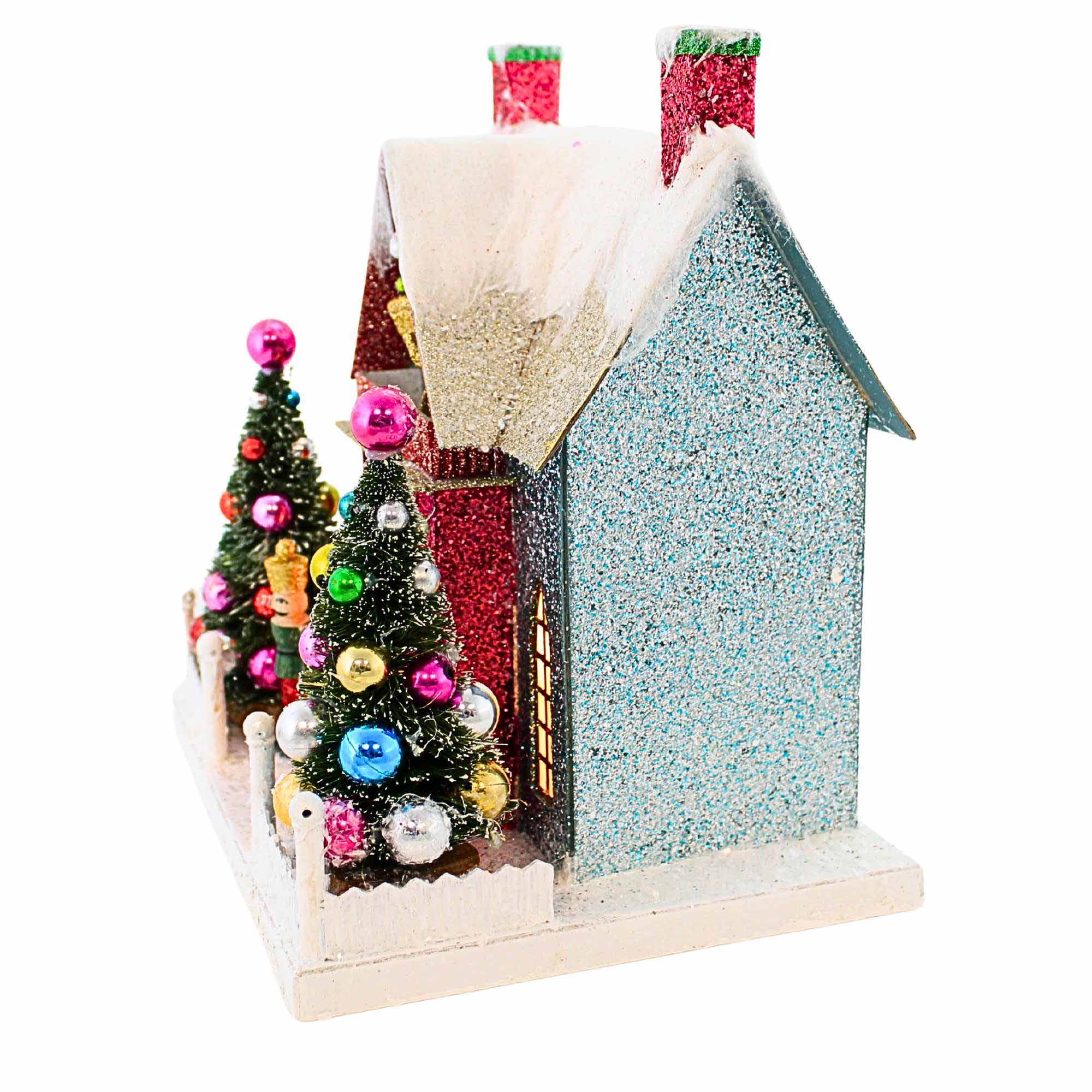 Cody Foster 10.50In Merry & Bright Glitter Chalet, Paperboard