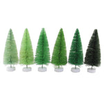 Christmas Green Hue Bottle Brush Trees - - SBKGifts.com