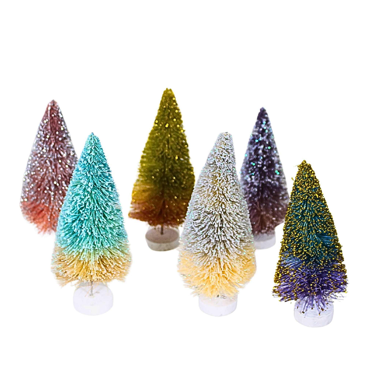 Cody Foster Glittered Ombre Bottle Brush Trees - - SBKGifts.com