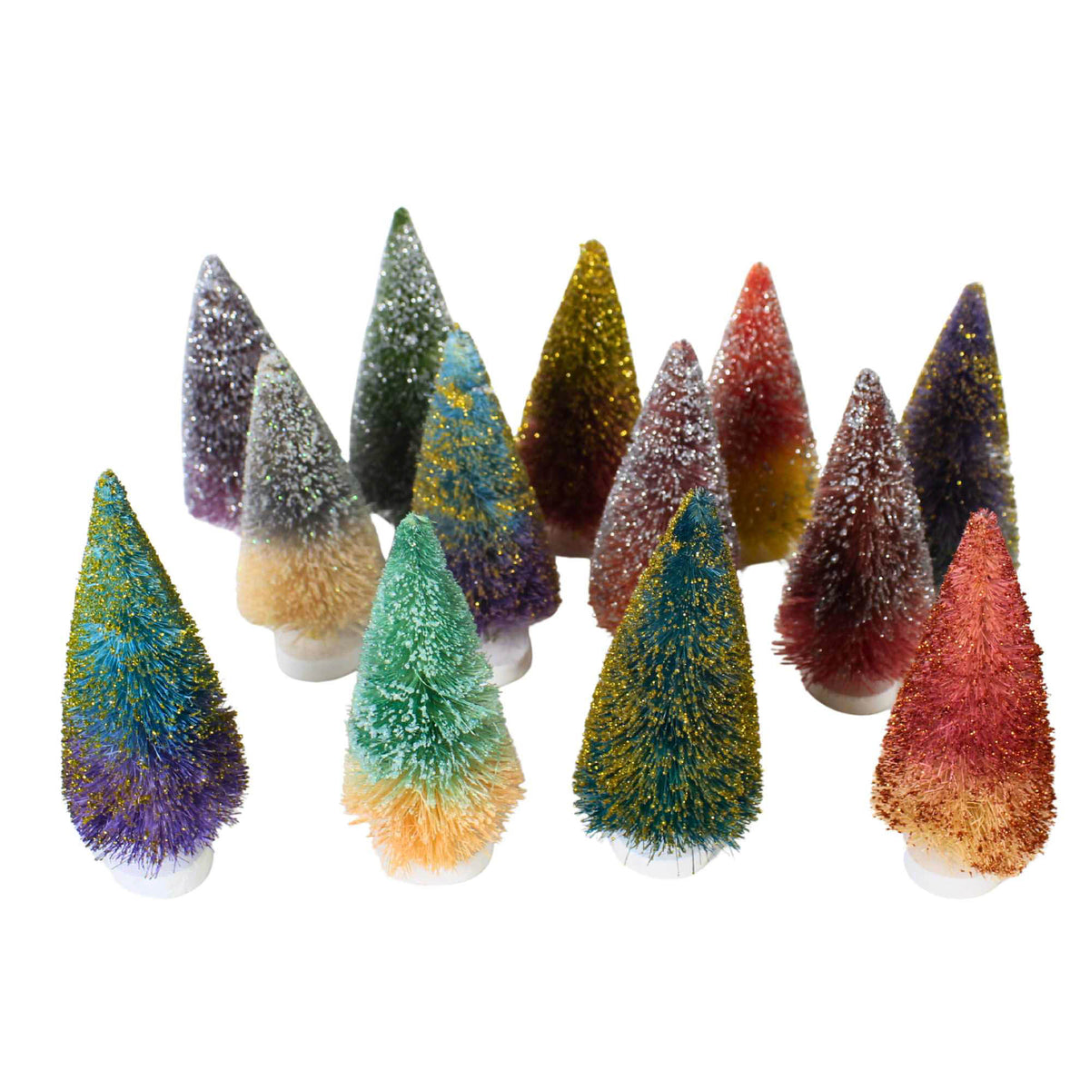 43527 Rainbow Ombre Bottle Brush Trees BB99S SET / 13