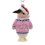 Festive Sweater Penguin - One Ornament 4.25 Inch, Glass - Ugly Christmas F*Ck Fudge Go3123 (43578)