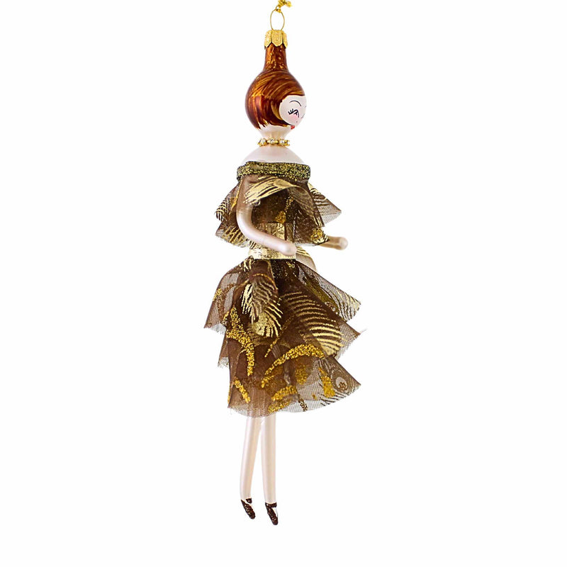 De Carlini Italian Ornaments Brandy In Bronze Dress - - SBKGifts.com