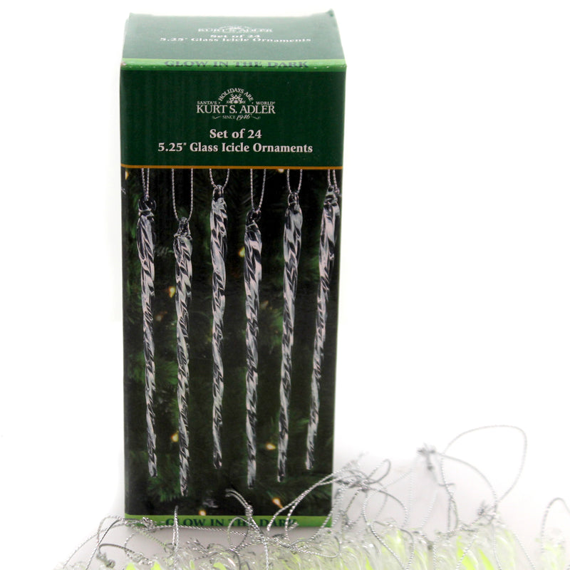 Holiday Ornaments Glow In Dark Icicle - - SBKGifts.com