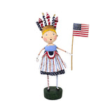 Lori Mitchell Independent Izzy - 1 Figurine 7.75 Inch, Polyresin - Fire Crackers Usa Flag 12282 (43915)