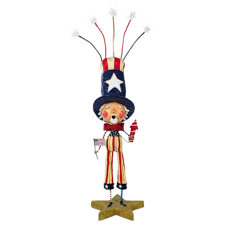 Lori Mitchell Uncle Doodle Dandy - One Figurine 15 Inch, Polyresin - Patriotic American Flag Stars 70060 (43938)