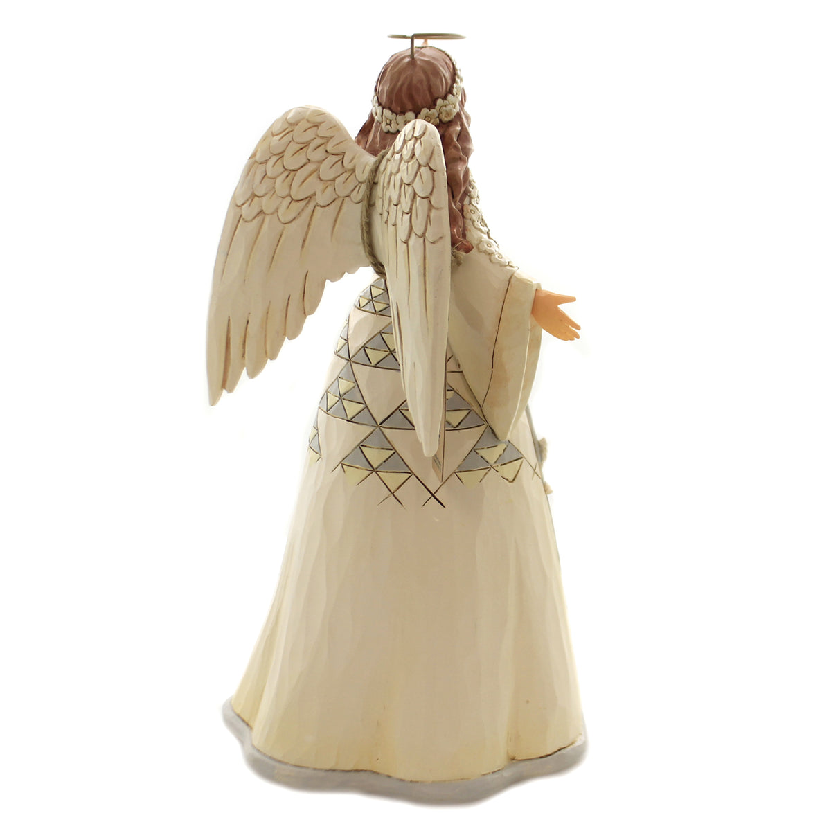 Jim Shore White Woodland Angel W/Cardinal - - SBKGifts.com