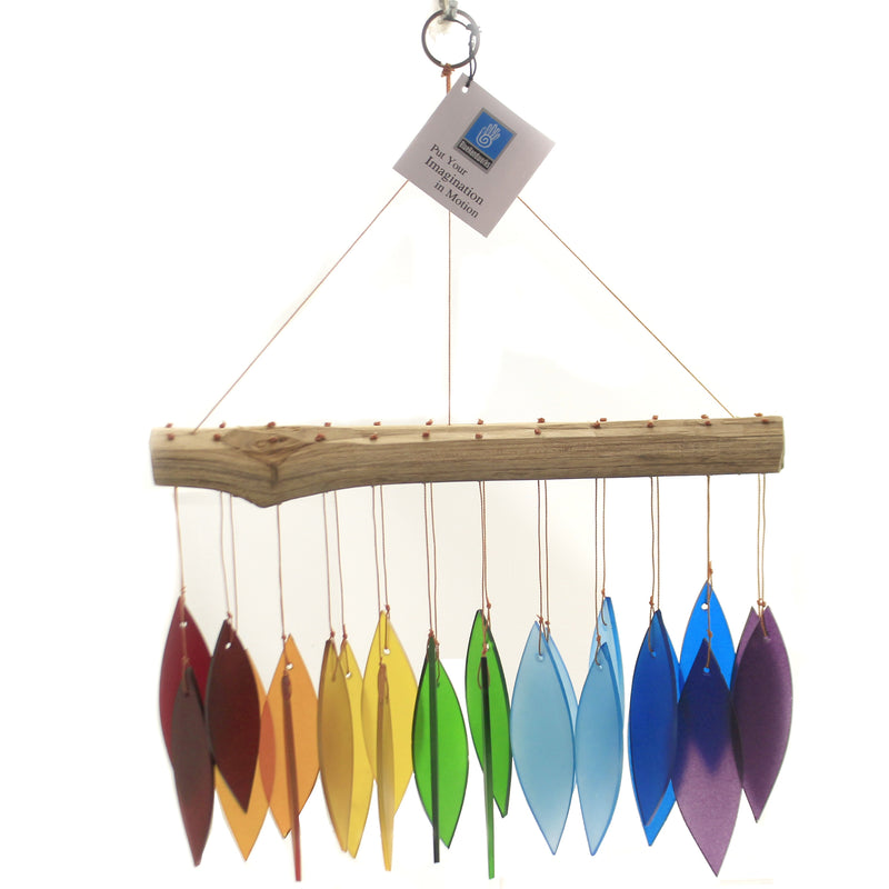 Home & Garden OVER THE RAINBOW WINDCHIME Glass Hand Cut Glass Chimes Geblueg442