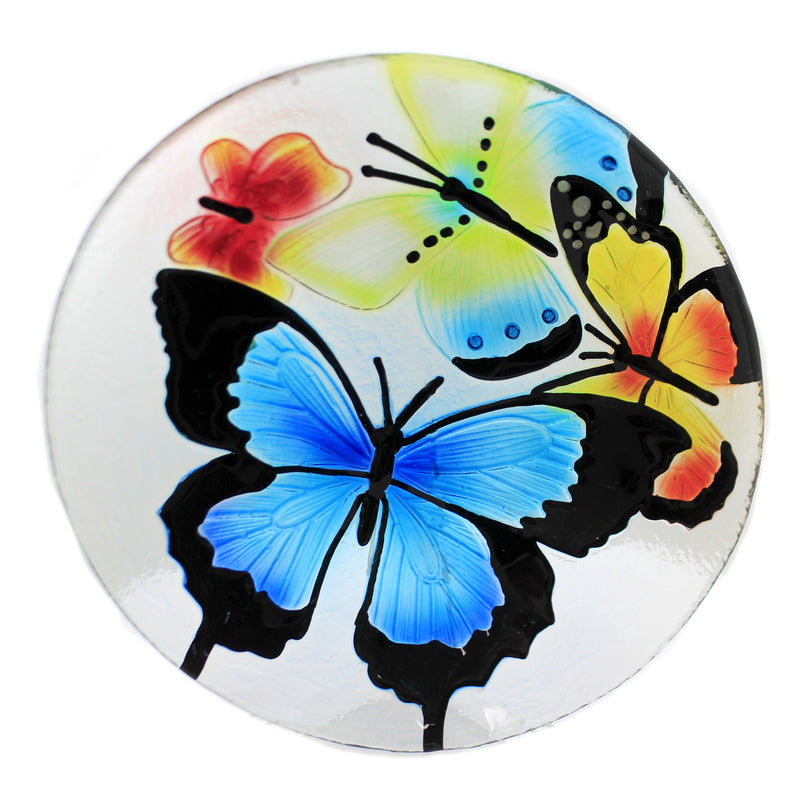 Butterfly Round Platter - 13.75 Inch, Glass - Spring Summer Ea14102 (44089)