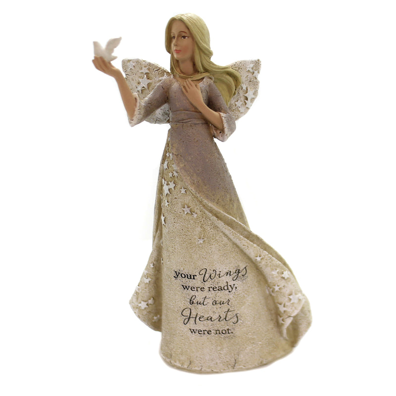 Figurine Angel With Dove In Hand Polyresin Bereavment Sympathy Caring 12571 (44116)
