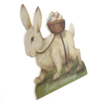 Easter White Bunny Egg Basket Board - - SBKGifts.com