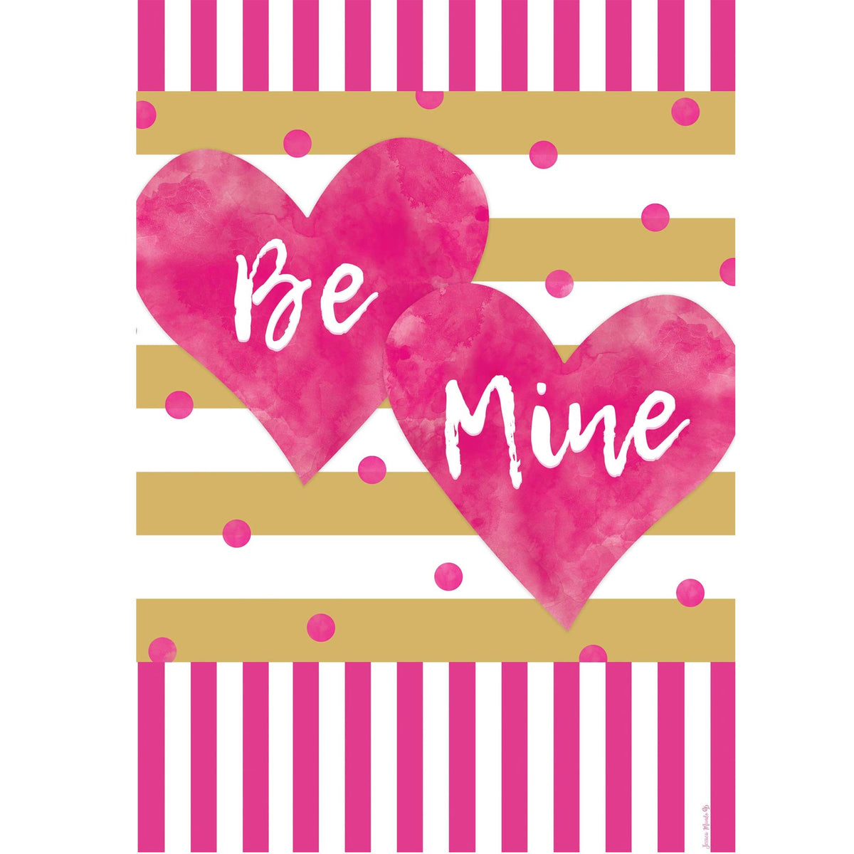 Home & Garden Be Mine  Hearts Valentines Flag - - SBKGifts.com