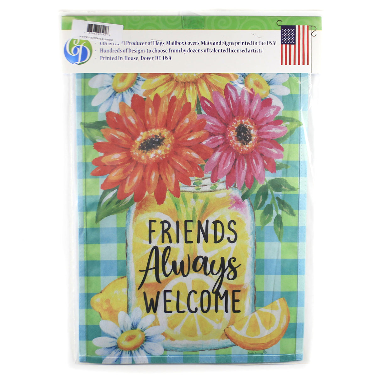 Home & Garden Gerberas And Lemons Flag - - SBKGifts.com