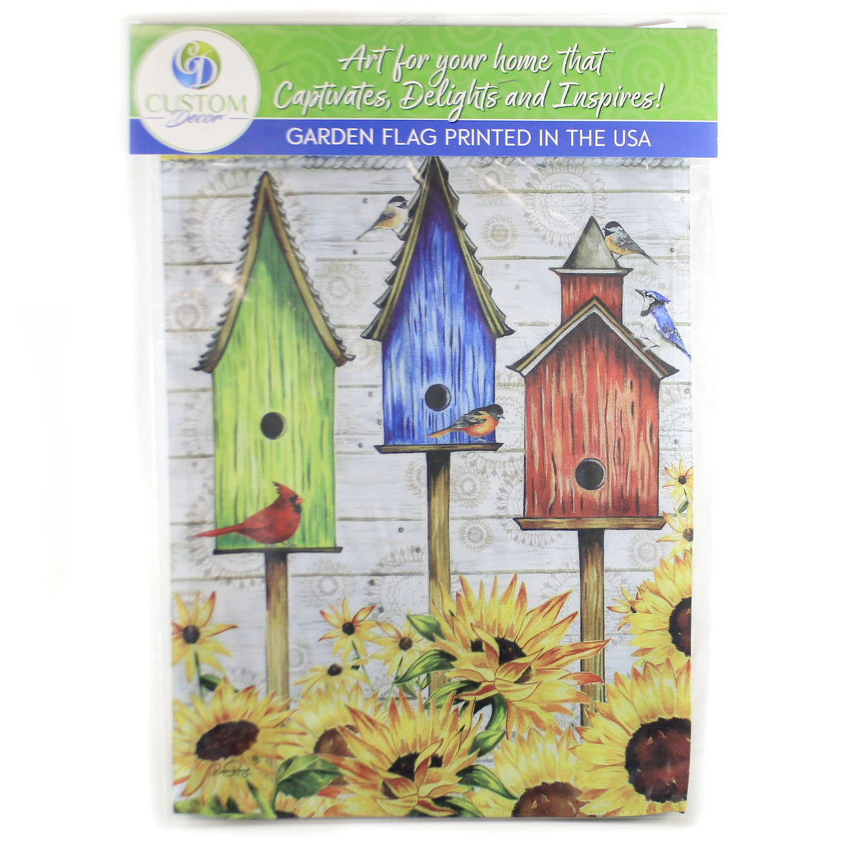 Home & Garden Sunny Birdhouse Garden Flag - - SBKGifts.com