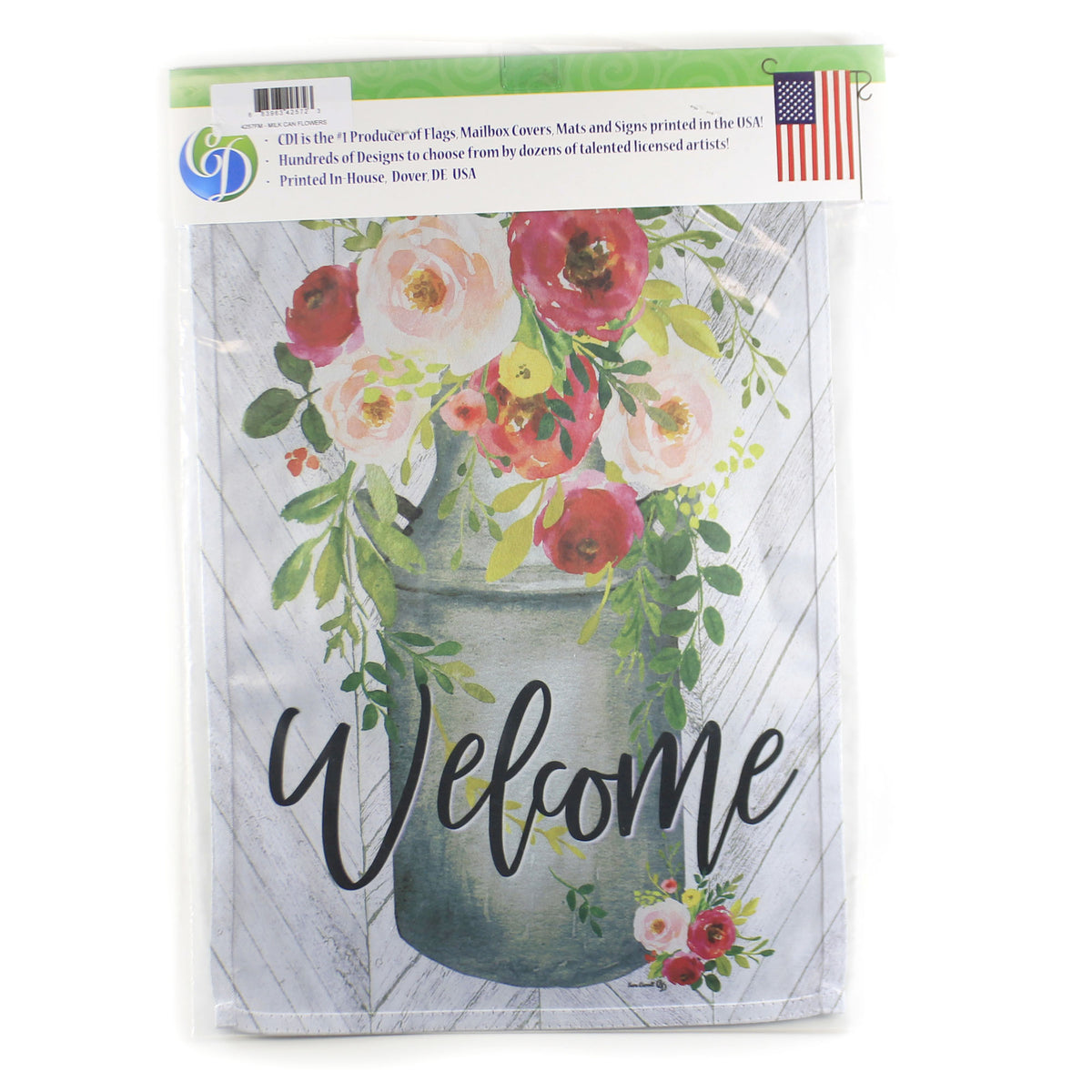 Home & Garden Milk Can Full Of Flowers Flag - - SBKGifts.com