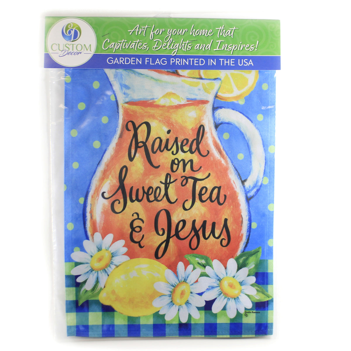 Home & Garden Sweet Tea & Jesus Garden Flag - - SBKGifts.com