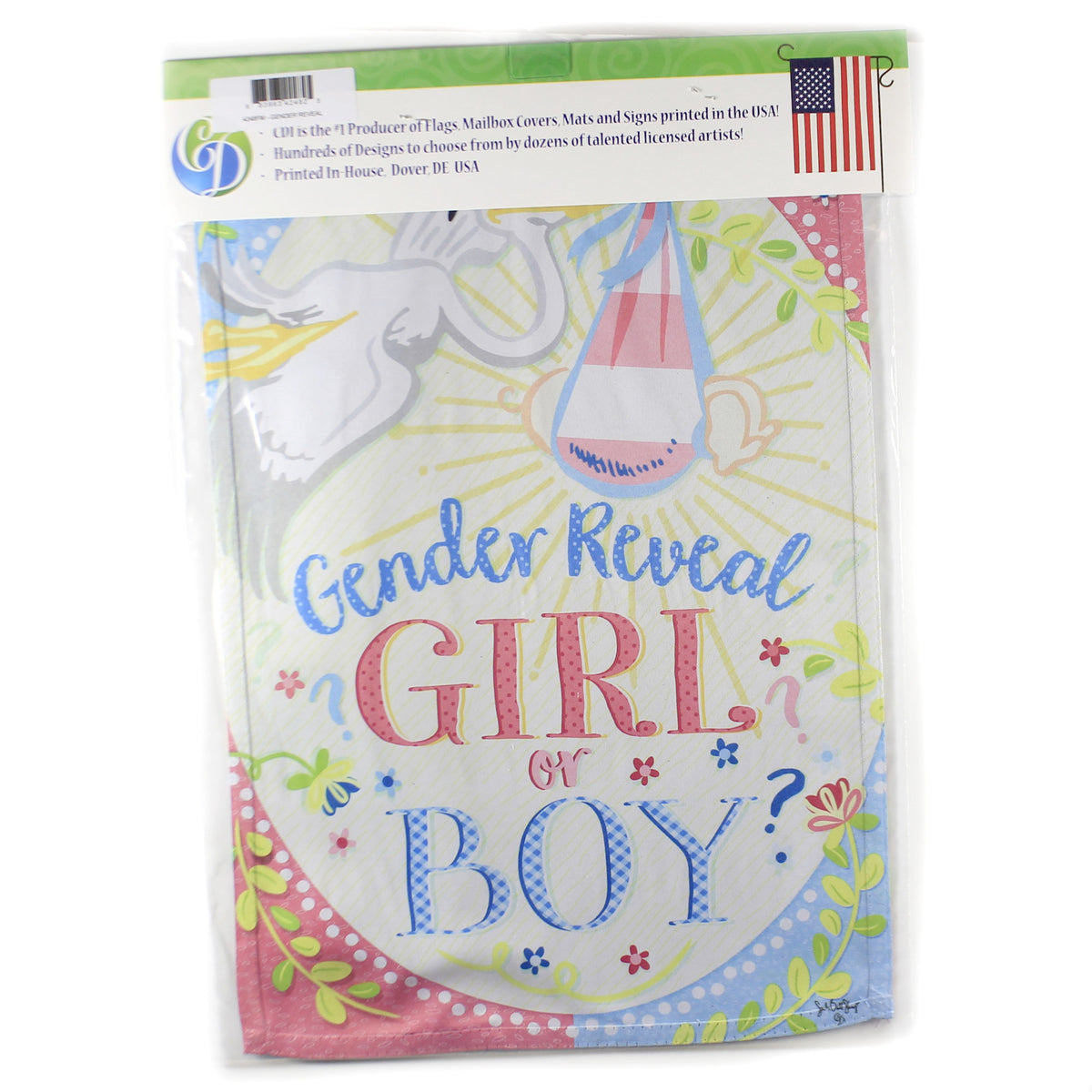 Home & Garden Gender Reveal Garden Flag - - SBKGifts.com