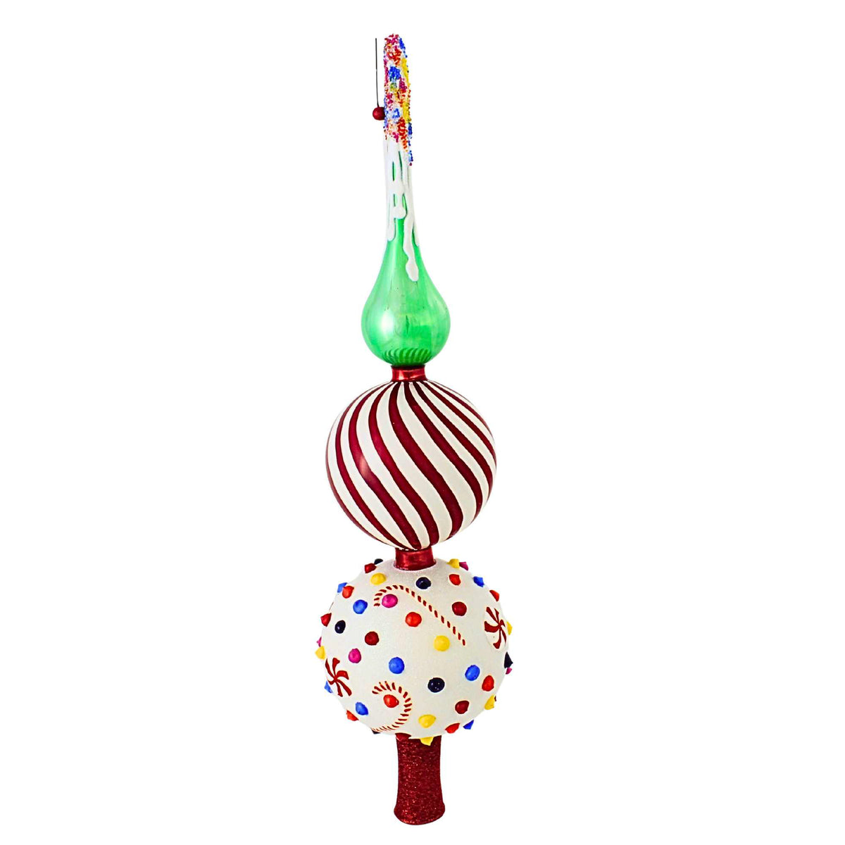 Joy To The World Candy Theme Finial - - SBKGifts.com