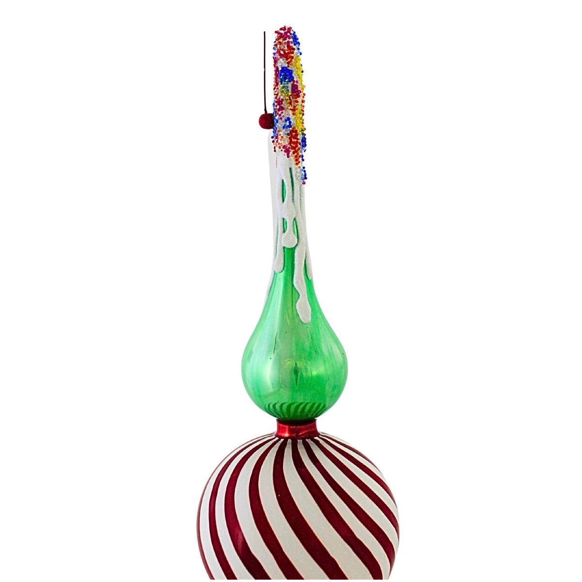 Joy To The World Candy Theme Finial - - SBKGifts.com