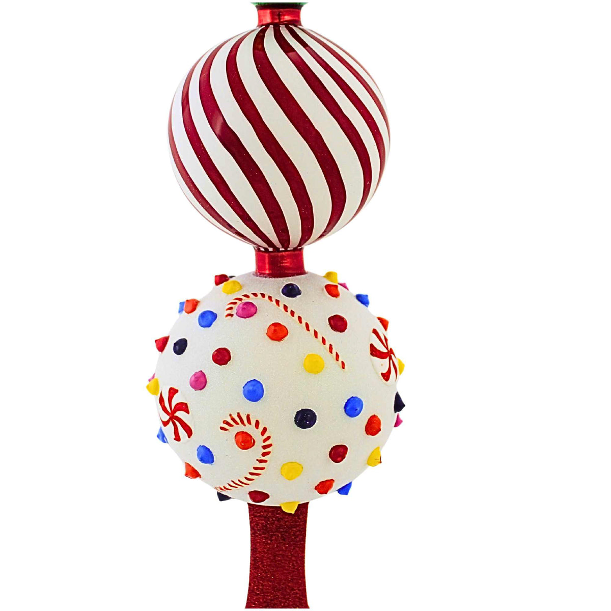 Joy To The World Candy Theme Finial - - SBKGifts.com