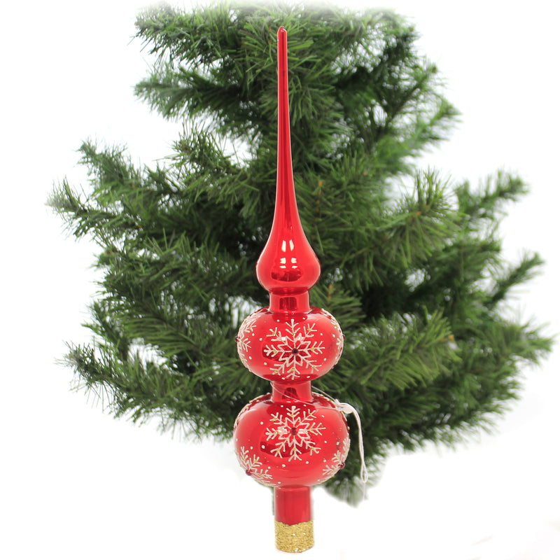 Christina's World Red Snowflake Tree Topper - - SBKGifts.com
