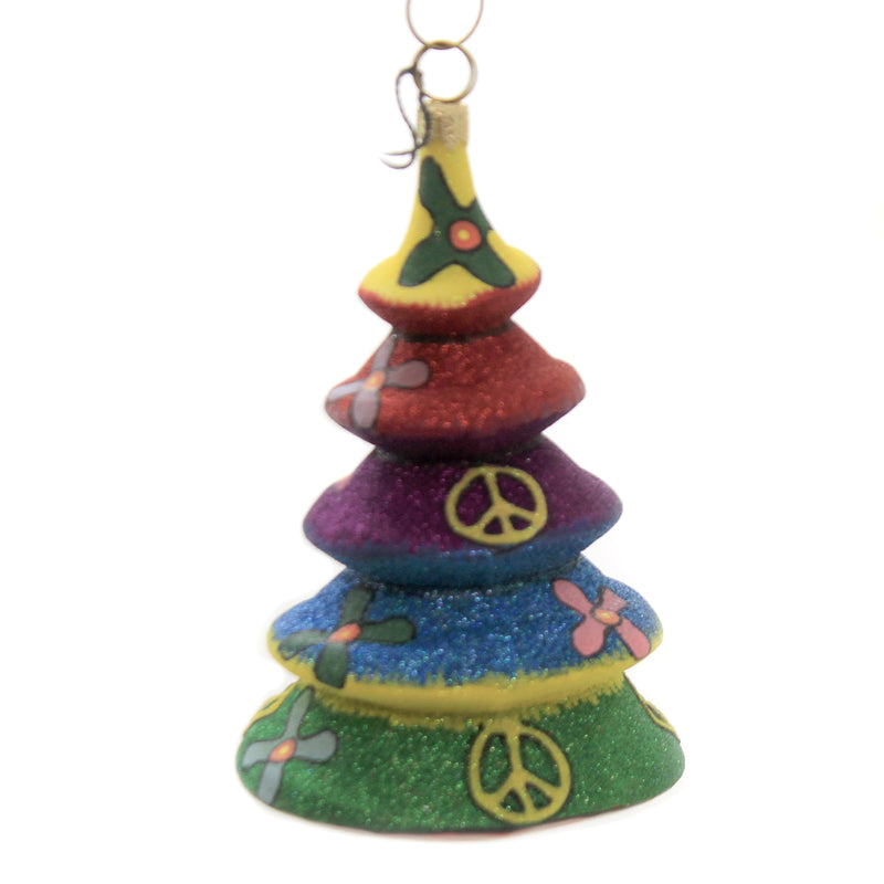 Tie Dye Tree - 1 Ornament 4.5 Inch, Glass - Ornament Glitterazzi Rainbow Zkp2660tied (44321)