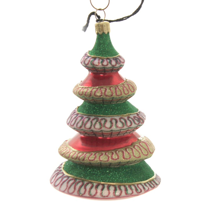 Ribbon Candy Tree - 1 Ornament 4.5 Inch, Glass - Ornament Glitterazzi Sweets Zkp2660rb (44322)