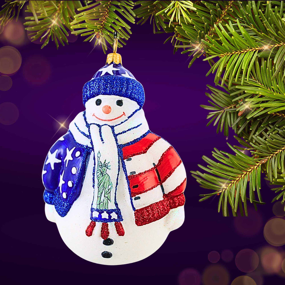 Joy To The World Land Of The Free Snowman - - SBKGifts.com
