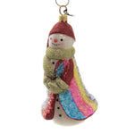 Joy To The World Rockin' Candy Snowman Ornament Glitterazzi Rainbow Zkp25651rc (44325)