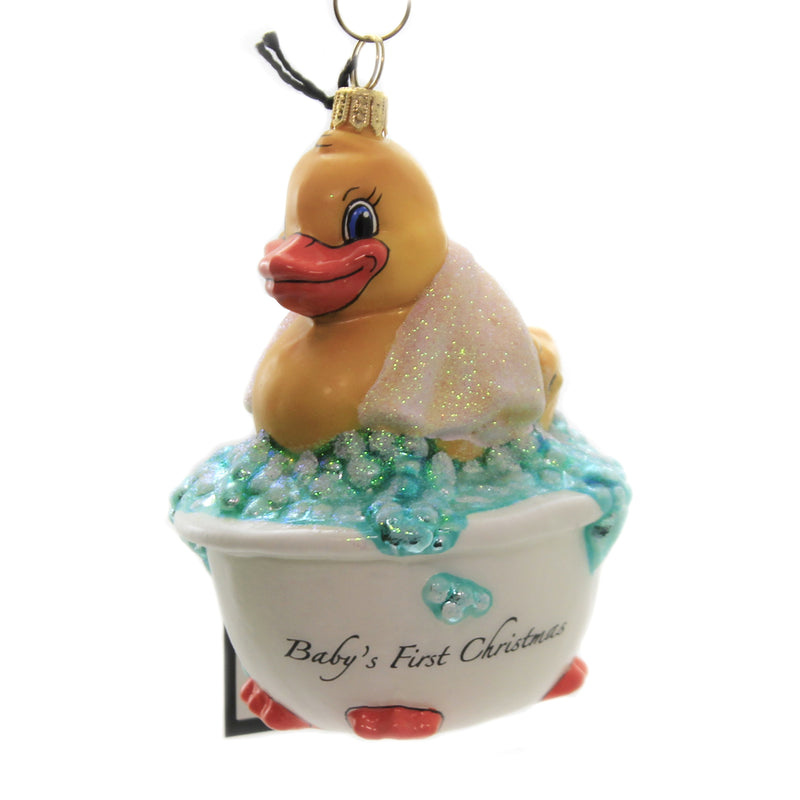 Joy To The World Babys First Rubber Ducky Pink Ornament Bath Time Bubbles Zkp4309pk (44329)
