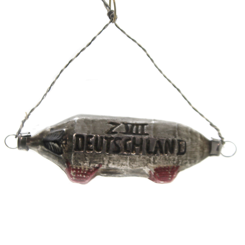 Zeppelin Airship - 1 Glass Ornament 2.75 Inch, Glass - German Rigid Aircraft 2011048 (44369)