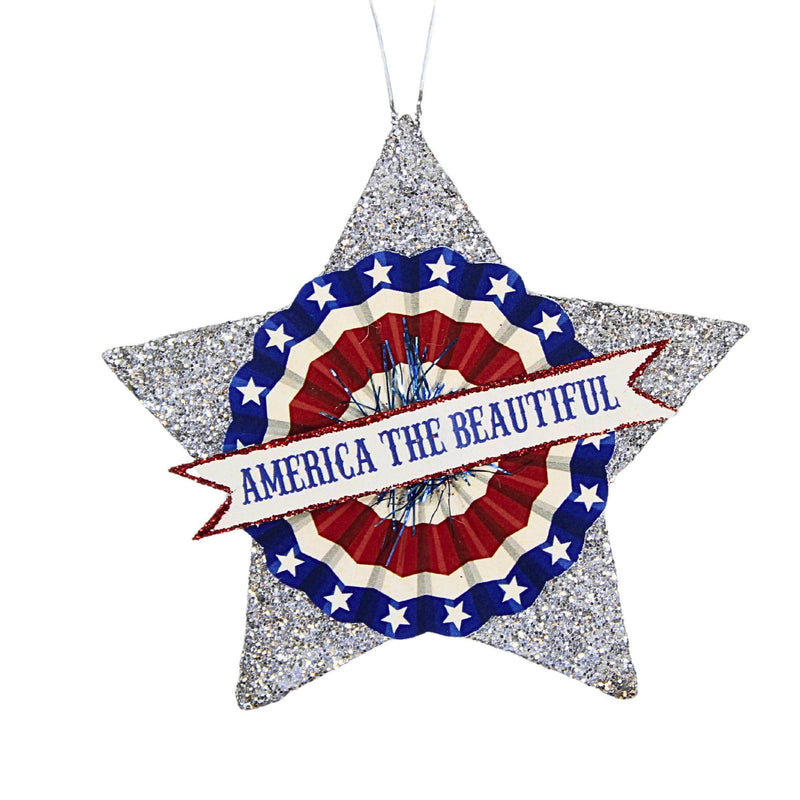 Bethany Lowe American Glitter Star Ornament - - SBKGifts.com