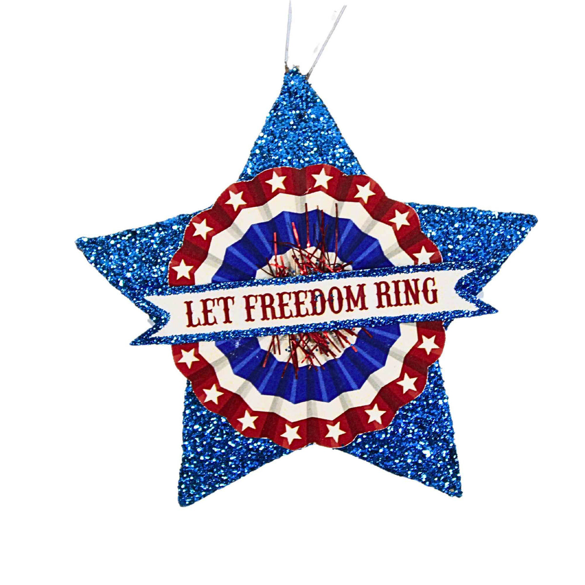 Bethany Lowe American Glitter Star Ornament - - SBKGifts.com