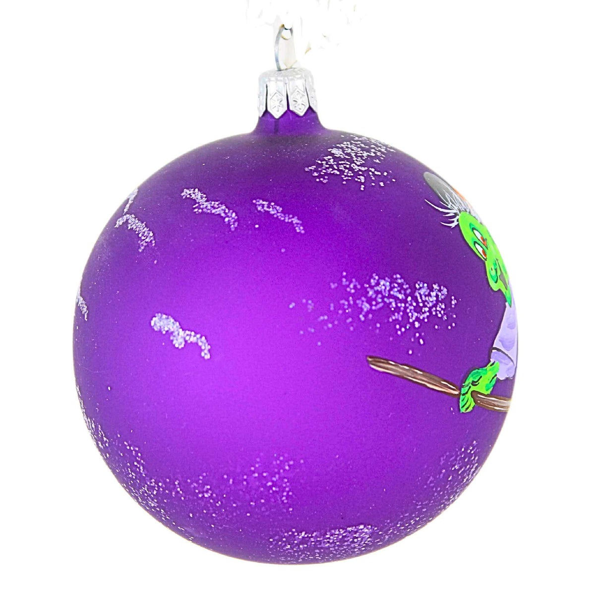 Laved Italian Ornaments Flying Green Witch Ball - - SBKGifts.com