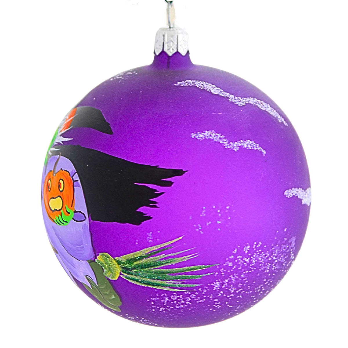 Laved Italian Ornaments Flying Green Witch Ball - - SBKGifts.com
