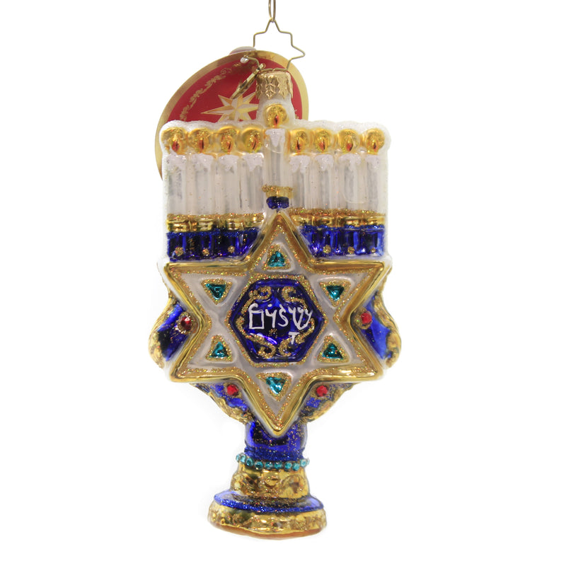 Rich With Tradition - 1 Ornament 12.75 Inch, Glass - Ornament Jewish Hanukkah 1019553 (44795)