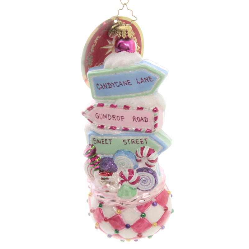 Christopher Radko Company Sweet Street Treats - 1 Glass Ornament 6.5 Inch, Glass - Ornament Candy Confections 1018894 (44805)