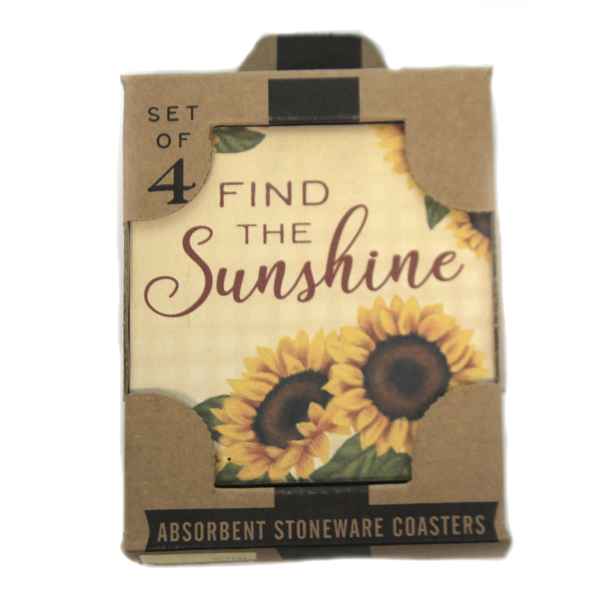 Tabletop Sunflowers Pattern Coaster Set - - SBKGifts.com