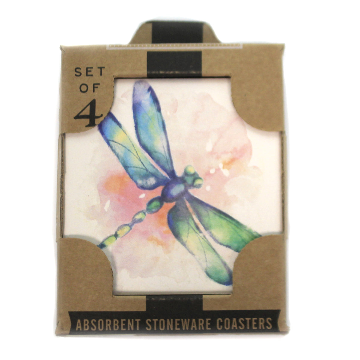 Tabletop Watercolor Dragonfly Coaster - - SBKGifts.com