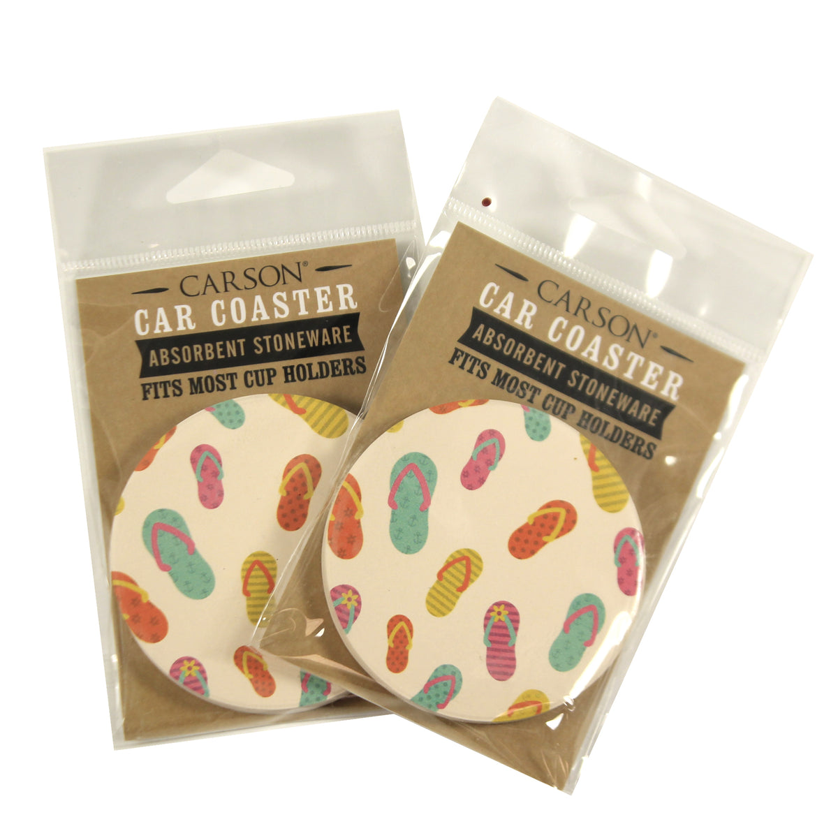 Tabletop Flip  Flop Car Coasters - - SBKGifts.com