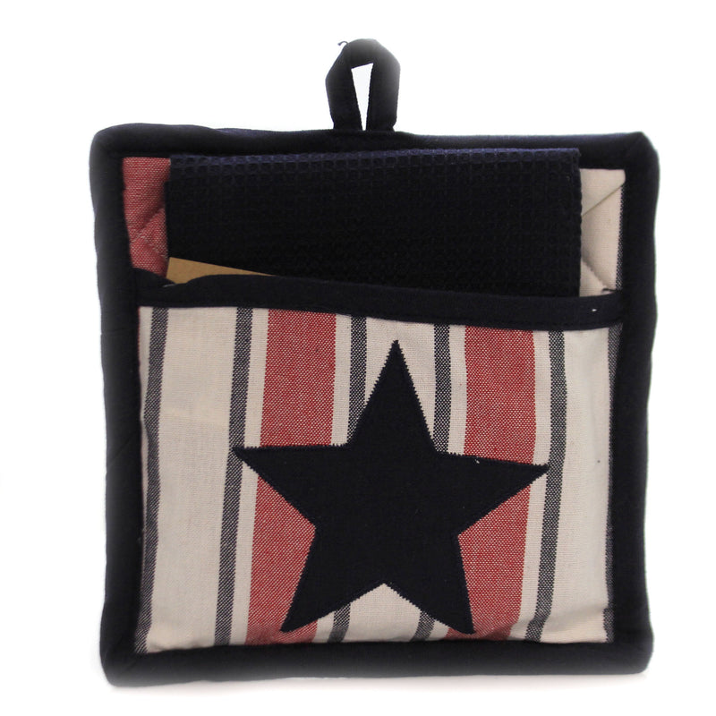 Home Decor Stars Stripes Pocket Potholder - - SBKGifts.com