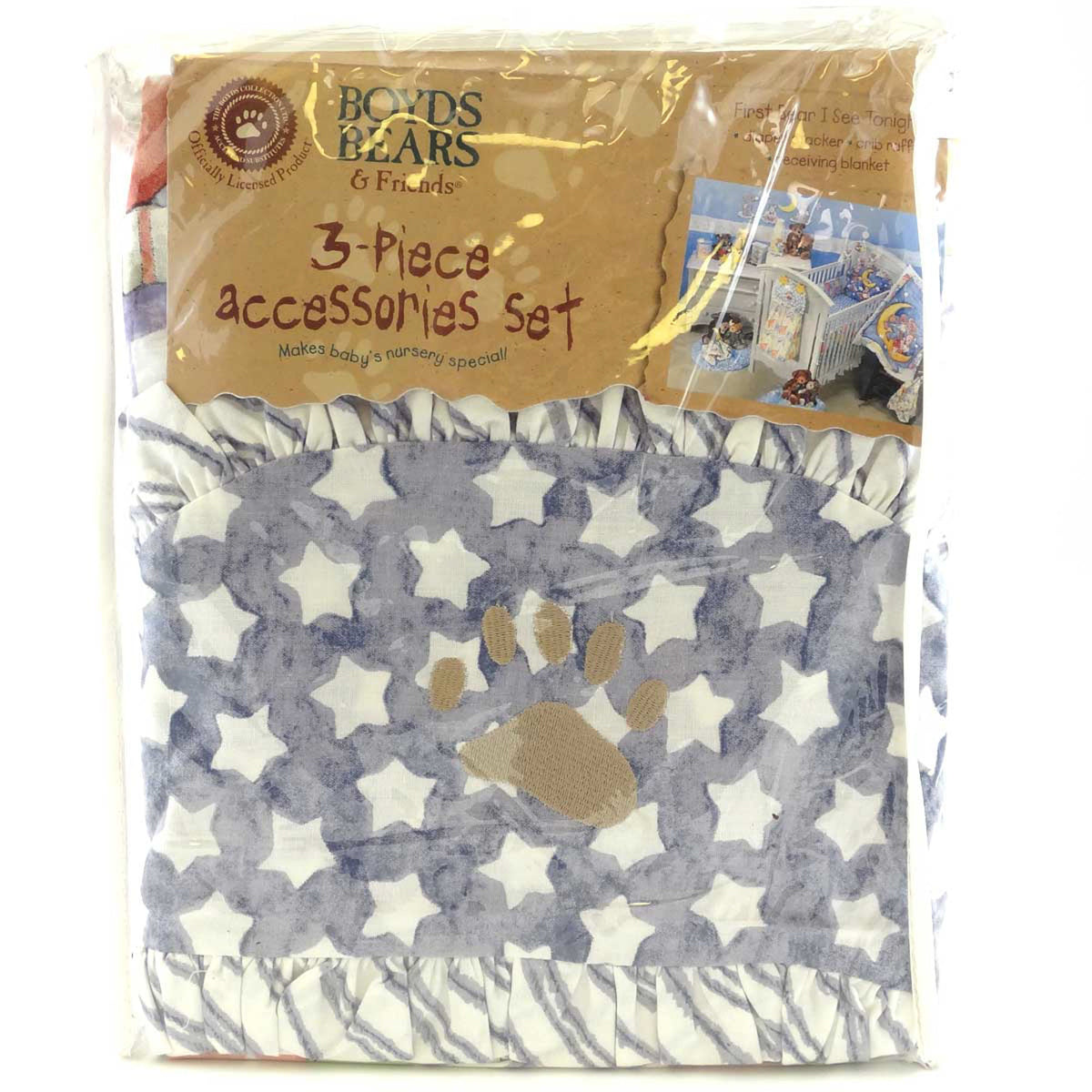(4500) Diaper Stacker Crib Ruffle Bla#