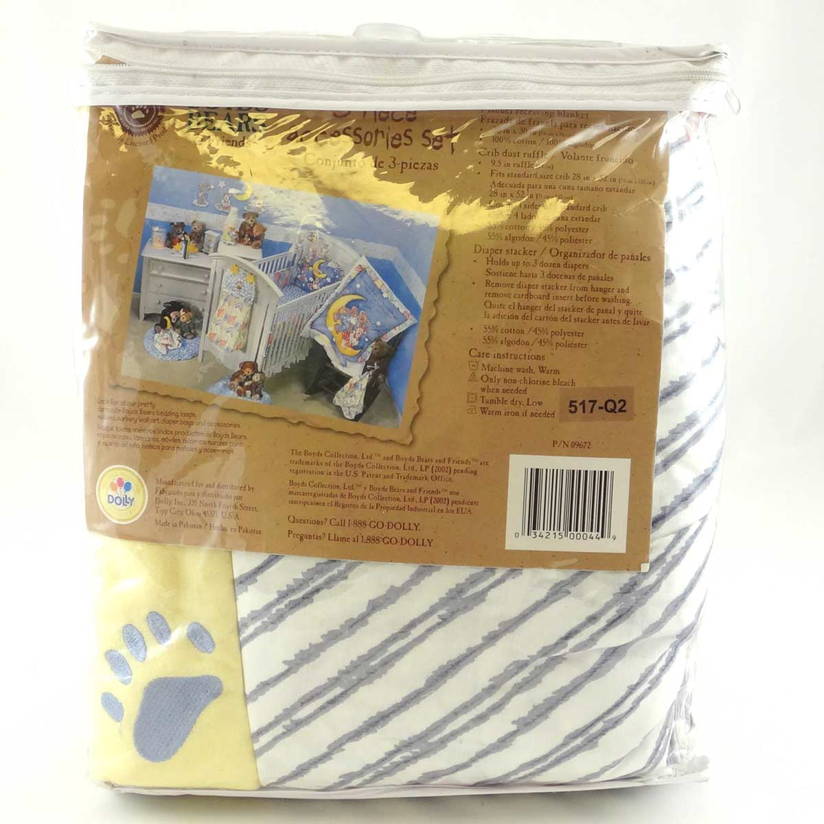 Boyds Bears Diaper Stacker Crib Ruffle Bla# - - SBKGifts.com